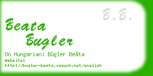 beata bugler business card
